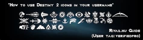 Steam Community Guide How To Use Destiny 2 Symbols With Your Username