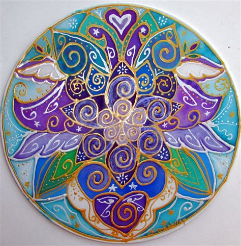 Angel Mandala Artspiritual Art When Angels By Heavenonearthsilks