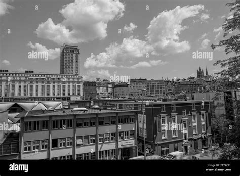 A spectacular aerial view of a grand clock tower positioned atop a