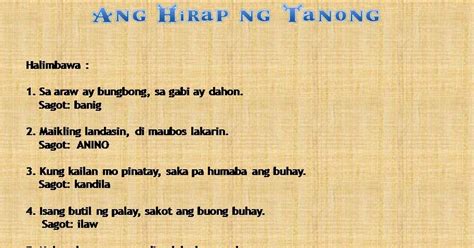 Makatang Pinoy Bugtong