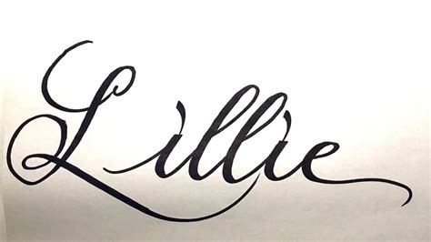 Lillie Name Signature Calligraphy Status How To Draw Cursive