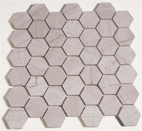 Driftwood Marble 2 Inch Hexagon Mosaic Tiles Hexagon Mosaic Tile