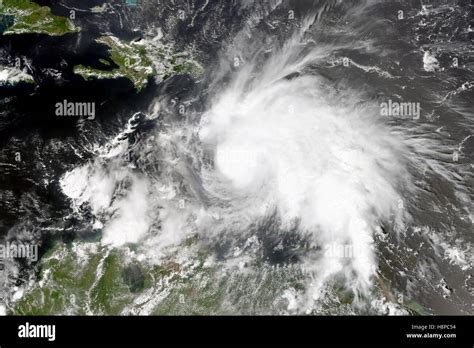 Tropical Cyclone In The Caribbean Sea Stock Photo Alamy