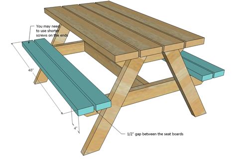 Free Instructions On How To Build A Picnic Table