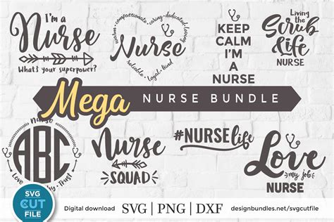 Nurse Svg Bundle For Cricut And Silhouette Cameo Crafters 673767