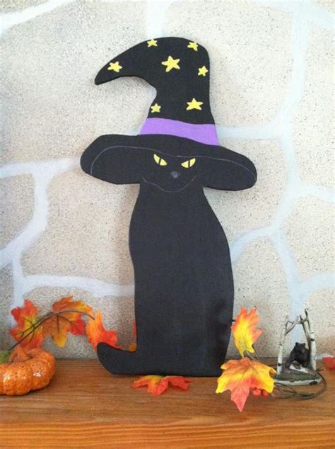 Primitive Halloween Cat Wood Cutout By Rusticwoodcutouts On Etsy