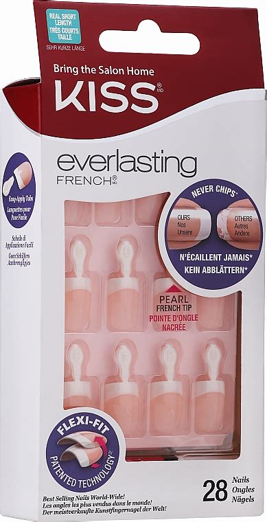 Kiss Everlasting French Nail Kit Set Di Unghie Finte Manicure