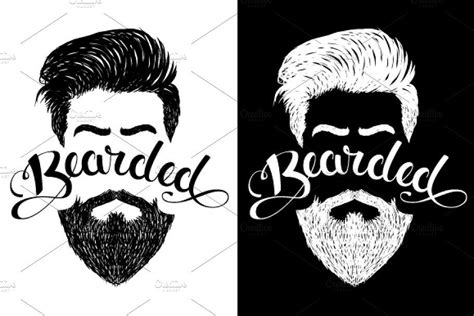 Logo Bearded Black Beard Logo Design Beard Logo Logo Illustration