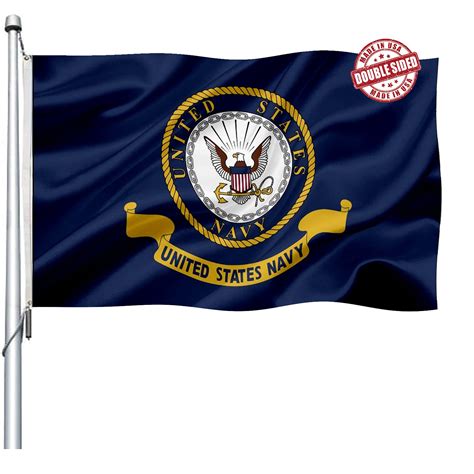 buy us navy emblem flag double sided 3x5 outdoor heavy duty navy naval military flags united