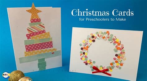 I didn't want my preschoolers to feel like they had to write or draw. Christmas Cards for Preschoolers to Make - Kidz Activities