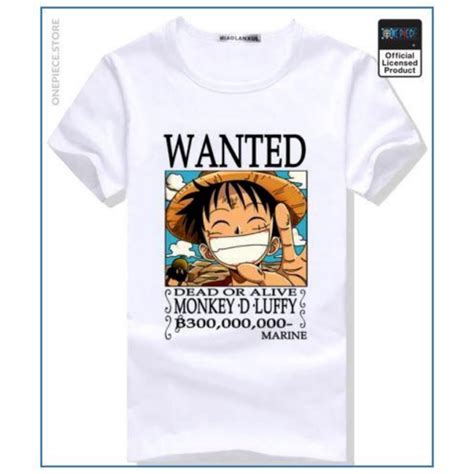 One Piece T Shirt Wanted Luffy Official Merch One Piece Store