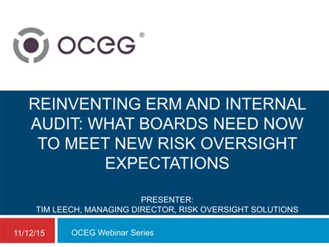 6 th april 2010 securities commission malaysia. Reinventing ERM and Internal Audit: What Boards Need Now ...