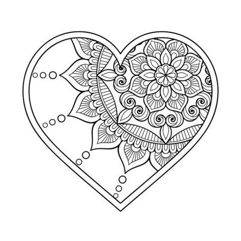 Kostenlose mandala malvorlagen für kinder und erwachsene mit vielen wunderschönen neuen motive zum herunterladen, ausdrucken und ausmalen. Vector ornamental Heart | Mandala zum ausdrucken, Ausmalbilder mandala, Herz tattoo klein
