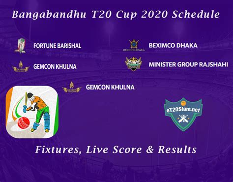 Bangabandhu T20 Cup 2020 Schedule Fixtures Live Score And Results