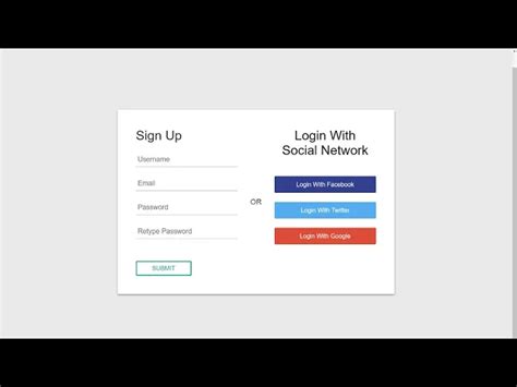 How To Create Signup And Login Form In Html And Css Make Html Css