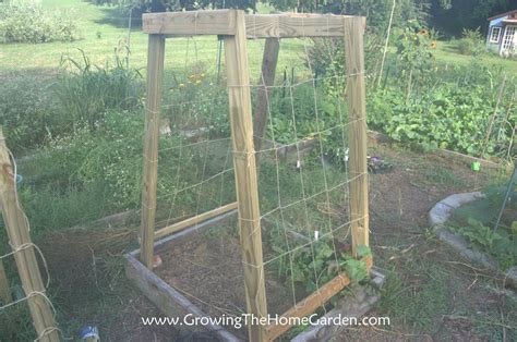 I love how easy it makes it to harvest my cucumbers. Homemade Cucumber or Melon Trellises - Growing The Home Garden