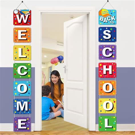Buy Back To School Banner Welcome Back To School Door Sign First Day Of