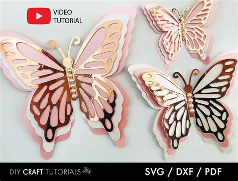 Butterfly SVG, 3D Butterfly svg, Butterfly template, commercial use