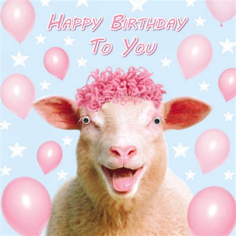 Happy Birthday Sheep Happy Birthday Cards Happy Birthday Pictures