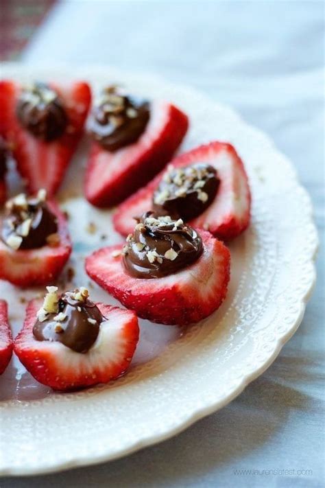 Deviled strawberries (made with a cheesecake filling) written by unknown. Nutella Deviled Strawberries | Dessert ingredients, Food ...