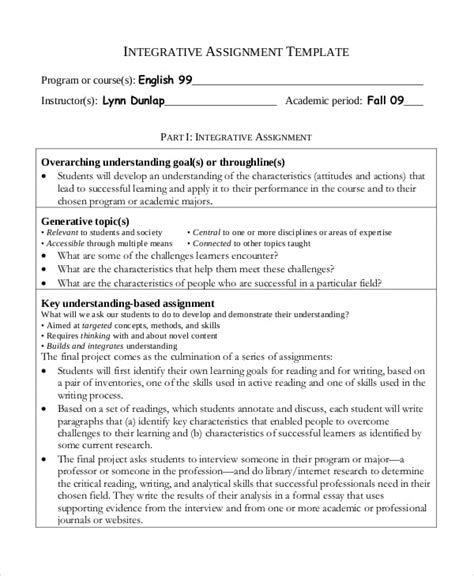 8 Project Assignment Templates Free Sample Example Format