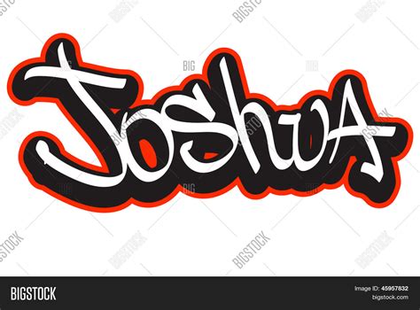 Joshua Graffiti Font Style Name Vector And Photo Bigstock