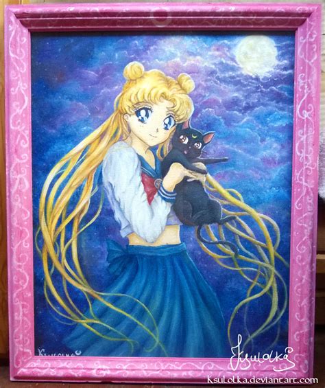 Usagi And Luna Sailor Moon By Ksulolka On Deviantart