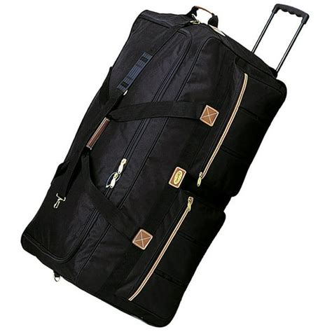 36 Polyester Rolling Duffle Bag Wheeled Travel Luggage Suitcase