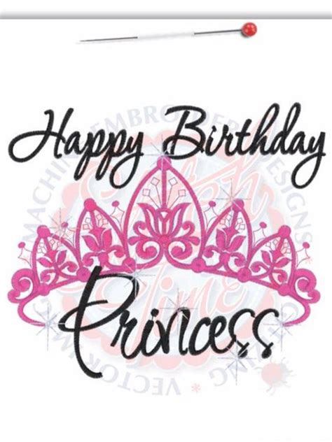Happy Birthday Princess Crown Birthday Shirt Or Bodysuit