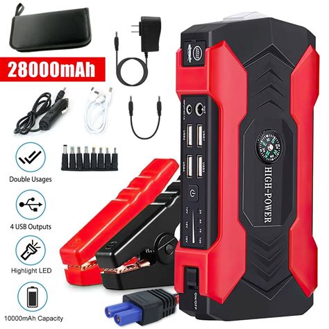 Car Jump Starter 28000mah 12v Auto Battery Booster Jump Pack With