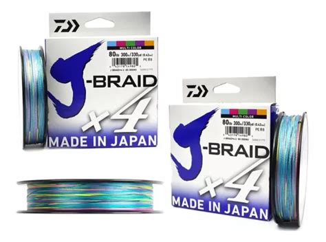 Linha Daiwa J Braid X4 0 36mm 300m Multicolor Frete grátis