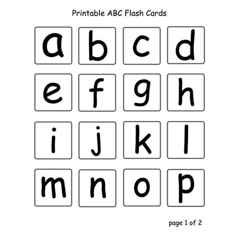 Pdf with 1 letter per page for easy printing. 7 Best Images of Printable Lower Case Alphabet Flash Cards ...