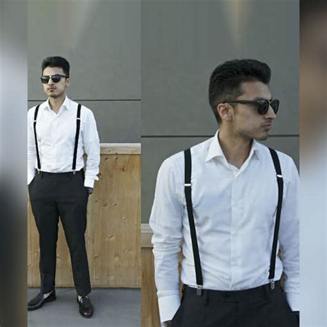 Black Shirt Suspenders For Men Ubicaciondepersonascdmxgobmx