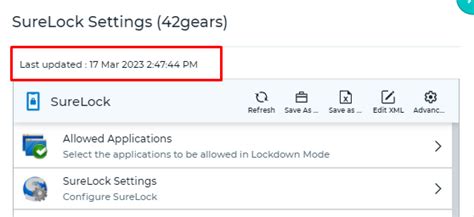 How To Save Surelock Settings As A Job On The Suremdm Console 42gears