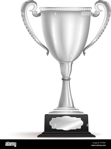 Silver Trophy Cup Award On White Vector Stock Vector Image And Art Alamy