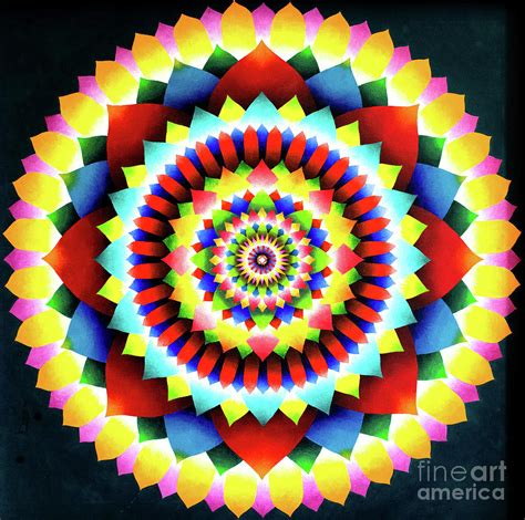 Psychedelic Mandala Painting By Larry Smart Pixels