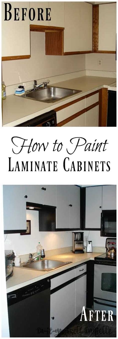 After removing the hardware, we recommend that the cabinets be thoroughly cleaned with a good cleaner degreaser to remove all grease and oils that normally buildup on kitchen cabinetry over time. Painting Laminate Cabinets - DIY Danielle