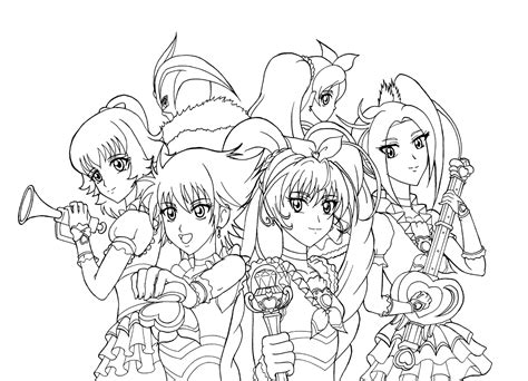 Glitter force coloring pages are often loved by adults, since they give more complicated pictures to be colored.coloring glitter force requires accuracy because the picture is quite detailed and the space is not too large. Suite Precure Pages Coloring Pages