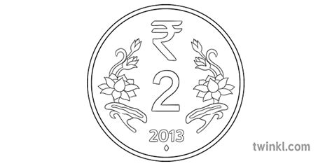 2 Rupee Mynt Objekt Indian Rupees Valutaer Verden Rundt Vise Bilder Ks2
