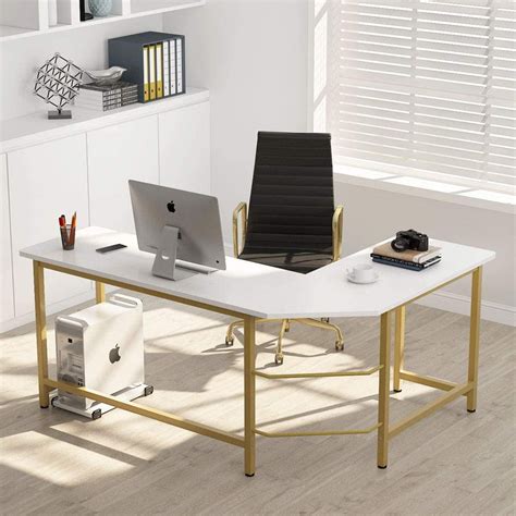 Tribesigns Modern L Shape Desk Corner Computer Desk With Large Working