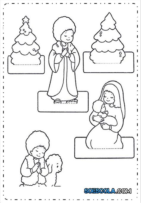 Veja o início dos desenhos de lápis aqui. Moldes de Presépio de Natal para Imprimir e Montar - Modelos em PDF. | Presépio de natal ...