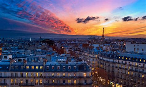 Sunset Paris France Photo On Sunsurfer