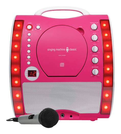 Best Buy Singing Machine Classic Cdg Karaoke System Pink Sml343p