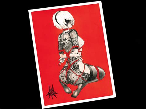 Art Print Nier Automata 30x40 Shibari Painting Traditional Etsy Hong Kong