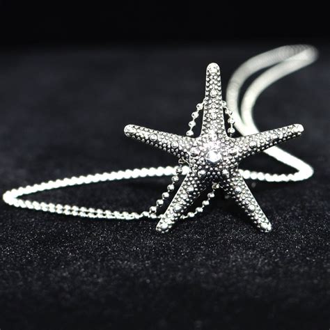 Beach Necklace Starfish Silver Starfish Necklace Long