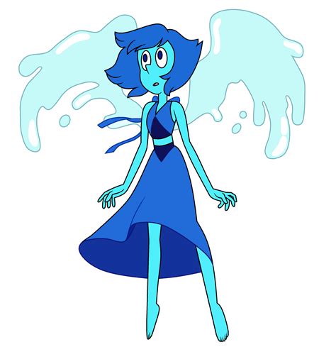 A Cartoon Character With Blue Hair And Dress