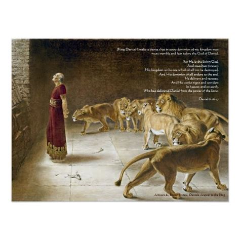 Daniel In The Lions Den Wbible Verse Art Print Zazzle