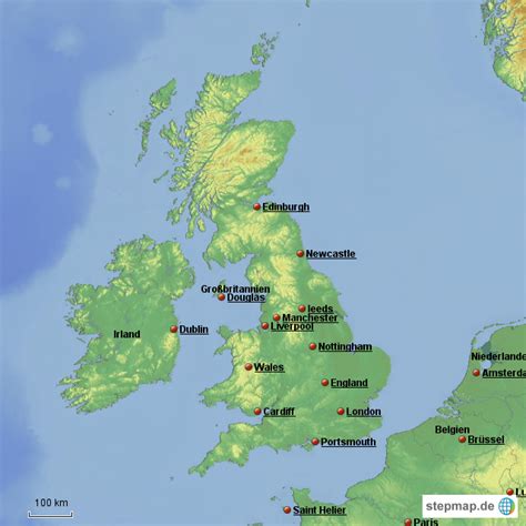 Stepmap England Landkarte Für Deutschland