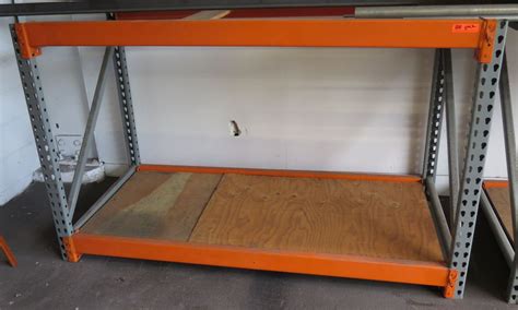 Adjustable Orange Metal Warehouse Pallet Rack Shelving 78 W 36d 48h