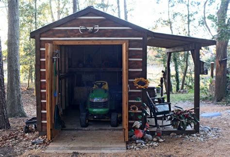 How To Build A Lawn Tractor Shed Diy Wood Bench Plans